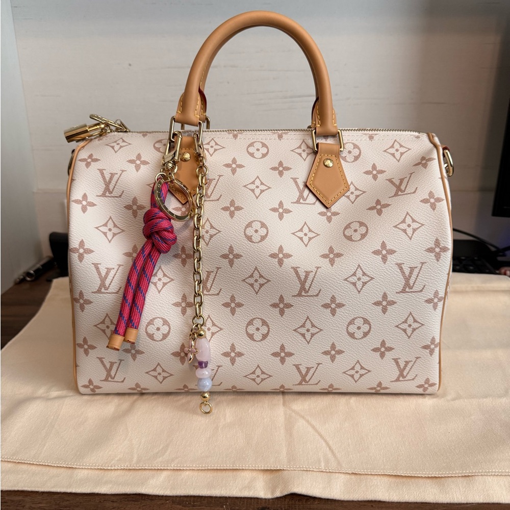 Louis Vuitton Lucky Soft Speedy 30 in Dune Monogram Bag purse
